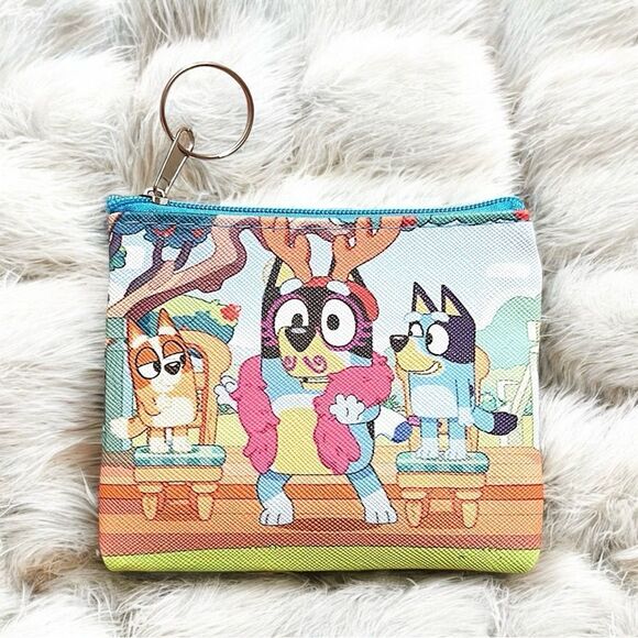 Bluey Family Dancing Coin Purse Keychain - Picture 1 of 2